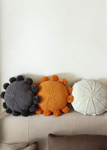 Bohem Çok Renkli Nakışlı Yuvarlak Minder - Görsel 3