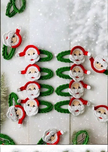 Renkli Nakışlı Örgü Çocuk Saç Tokası - Görsel 6