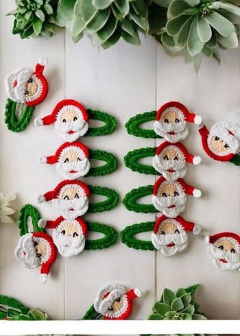 Renkli Nakışlı Örgü Çocuk Saç Tokası - Görsel 3