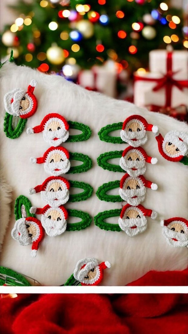 Renkli Nakışlı Örgü Çocuk Saç Tokası - Görsel 5