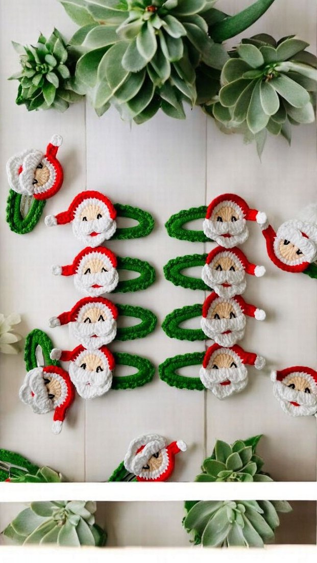 Renkli Nakışlı Örgü Çocuk Saç Tokası - Görsel 3