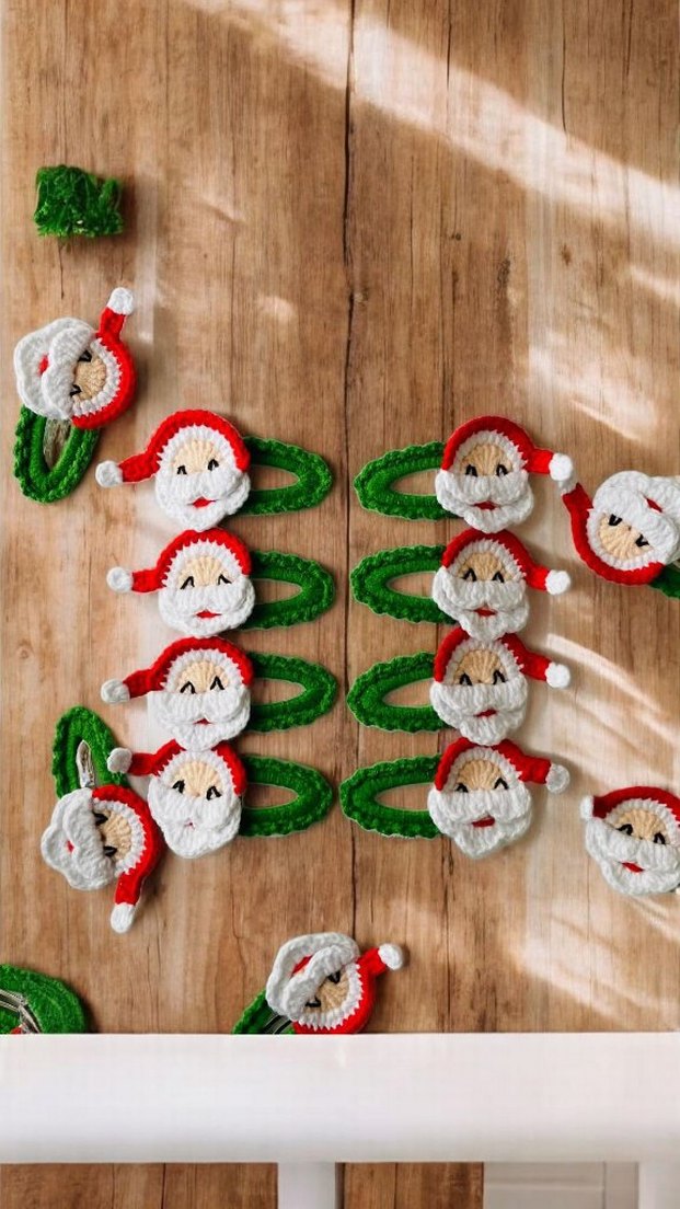 Renkli Nakışlı Örgü Çocuk Saç Tokası - Görsel 4