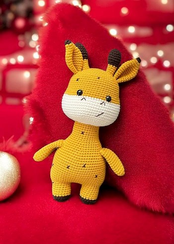 Sarı Renkli El Örgüsü Zürafa Oyuncak - Görsel 9