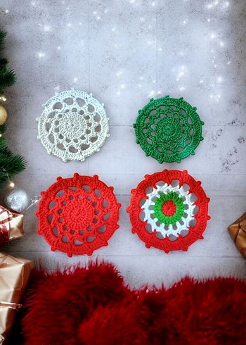 Renkli Bohem El Örgüsü Dekoratif Motifler - Görsel 4