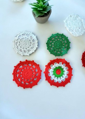 Renkli Bohem El Örgüsü Dekoratif Motifler - Görsel 3