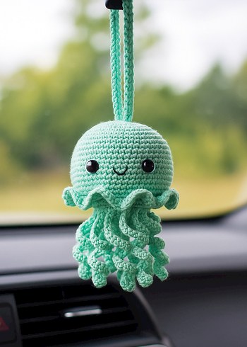 Mavi Renkli Örgü Ahtapot Peluş Oyuncak - Görsel 2