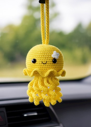 Mavi Renkli Örgü Ahtapot Peluş Oyuncak - Görsel 4