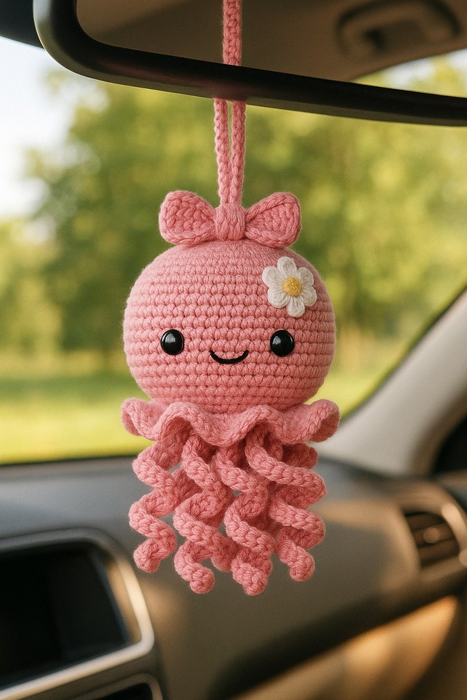 Mavi Renkli Örgü Ahtapot Peluş Oyuncak - Görsel 5