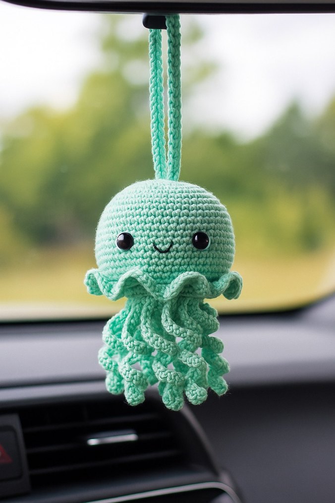 Mavi Renkli Örgü Ahtapot Peluş Oyuncak - Görsel 2