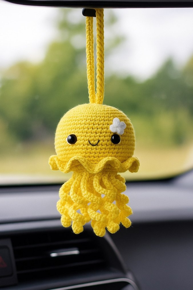 Mavi Renkli Örgü Ahtapot Peluş Oyuncak - Görsel 4