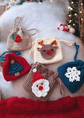 Bohem Tarzı Örgü Yılbaşı Çantaları - Görsel 3