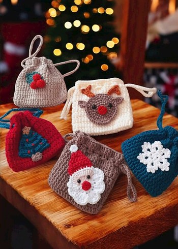 Bohem Tarzı Örgü Yılbaşı Çantaları - Görsel 4