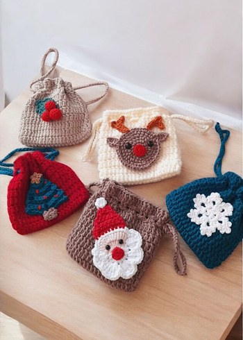 Bohem Tarzı Örgü Yılbaşı Çantaları - Görsel 8