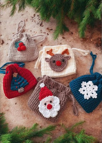 Bohem Tarzı Örgü Yılbaşı Çantaları - Görsel 5