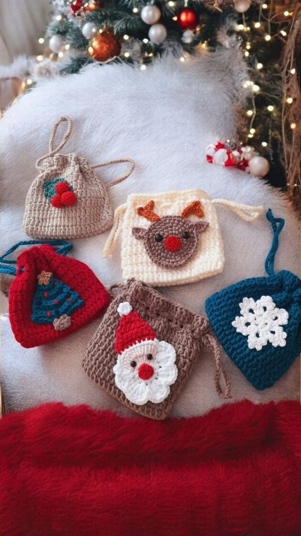 Bohem Tarzı Örgü Yılbaşı Çantaları - Görsel 3