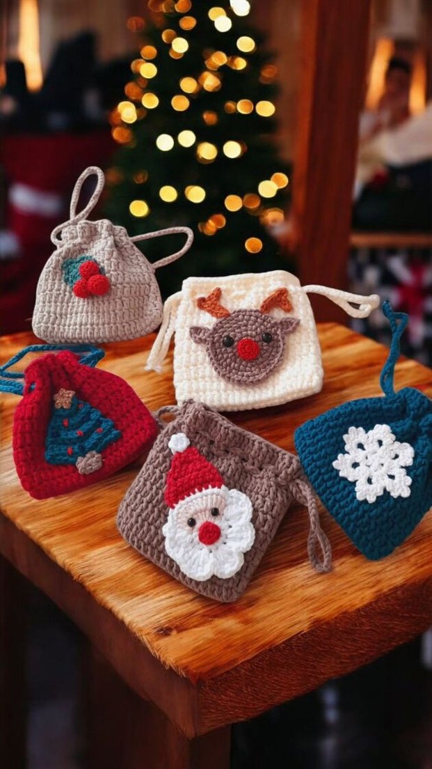 Bohem Tarzı Örgü Yılbaşı Çantaları - Görsel 4