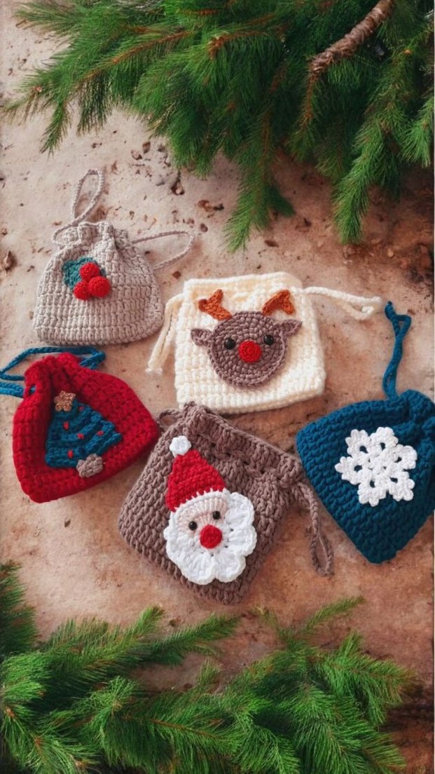 Bohem Tarzı Örgü Yılbaşı Çantaları - Görsel 5