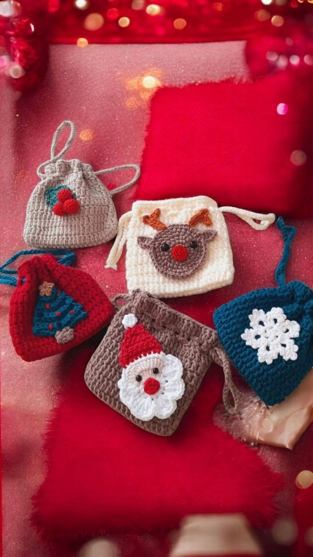 Bohem Tarzı Örgü Yılbaşı Çantaları - Görsel 2