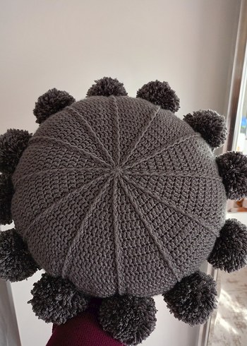 Gri Nakışlı Modern Dekoratif Yastık - Görsel 7