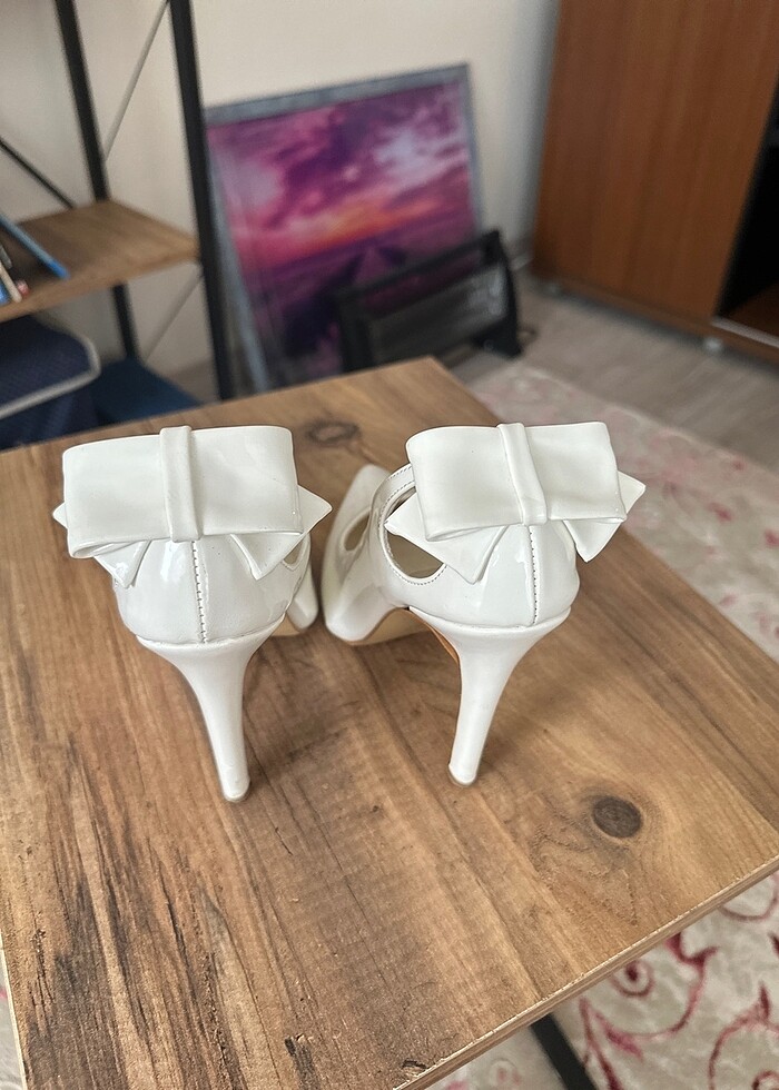 Nikah Ayakkabısı Fiyonklu Stiletto - Görsel 3