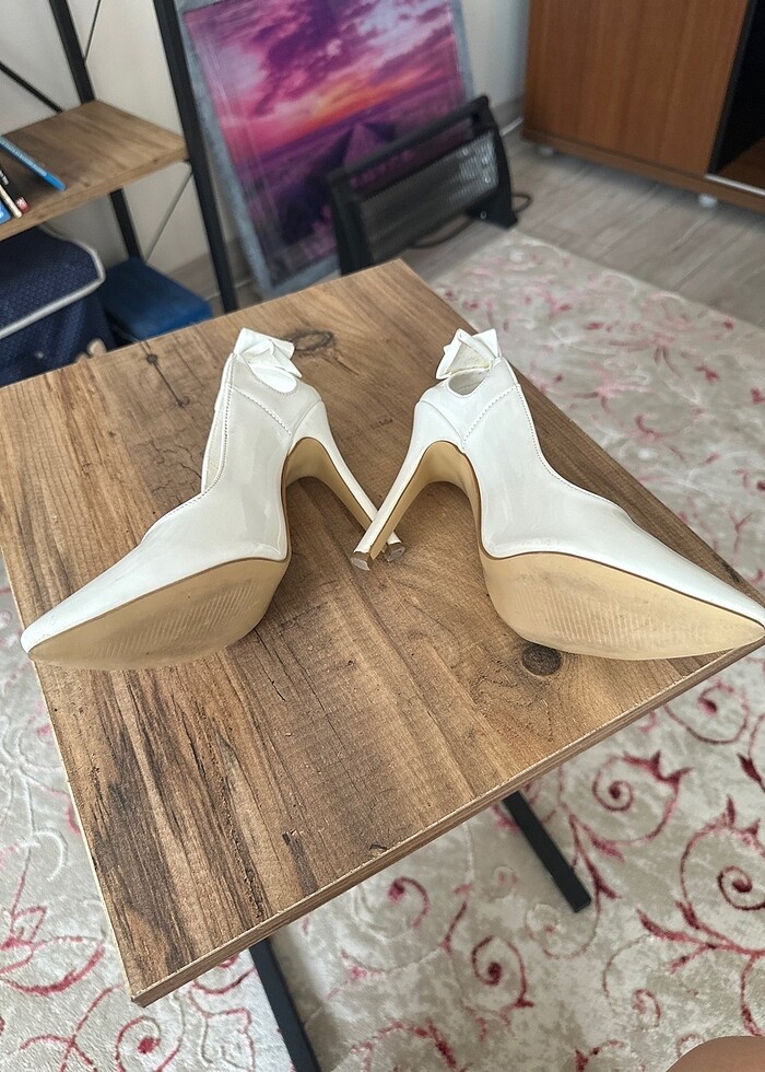 Nikah Ayakkabısı Fiyonklu Stiletto - Görsel 5