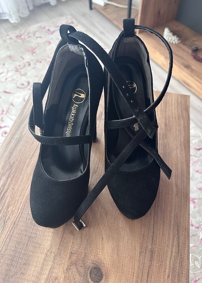 Platform Süet Topuklu Ayakkabı - Görsel 2