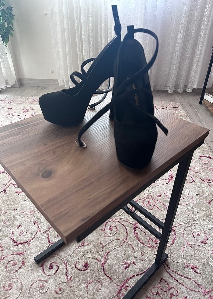 Platform Süet Topuklu Ayakkabı - Görsel 5