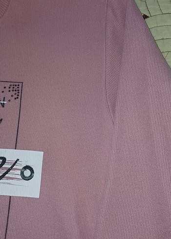 11-12 Yaş Beden pembe Renk Pembe Baskılı Uzun Kollu Kız Sweatshirt