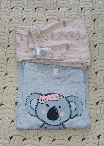 LC Waikiki Kız Çocuk Gri Polar Pijama Takımı