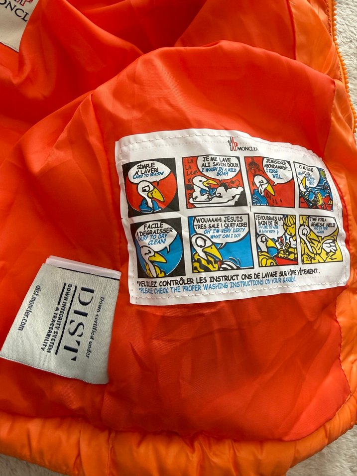 Kaz Tüyü Turuncu Kapüşonlu Erkek Çocuk Mont - Görsel 5