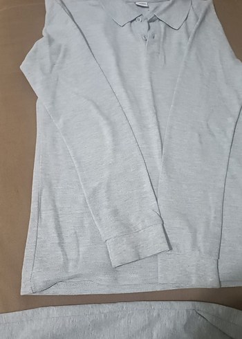 Erkek Gri Kısa Kollu Polo Tişört - Görsel 2