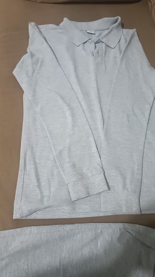 Erkek Gri Kısa Kollu Polo Tişört - Görsel 2