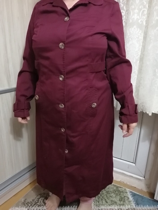 bordo trenc kot buyuk beden herhangi bir sıkıntısı yok