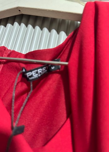 Kırmızı Drapeli Midi Kadın Tulum - Görsel 4