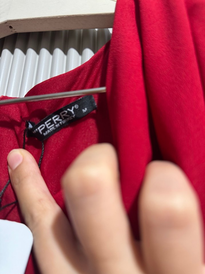 Kırmızı Drapeli Midi Kadın Tulum - Görsel 5