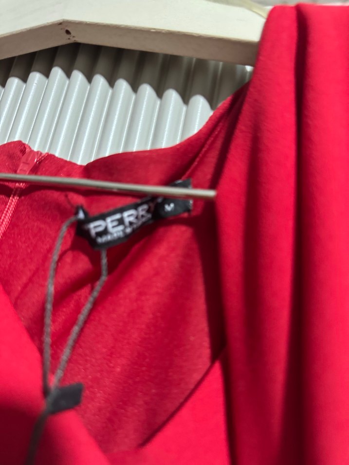 Kırmızı Drapeli Midi Kadın Tulum - Görsel 4