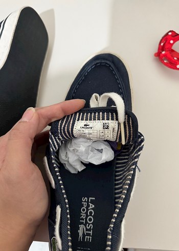 Orjinal Lacoste Mavi Bağcıklı Kadın Spor Ayakkabı - Görsel 5