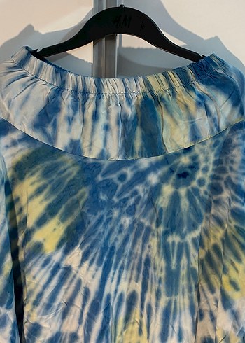 Mavi Batik Hippie Şalvar