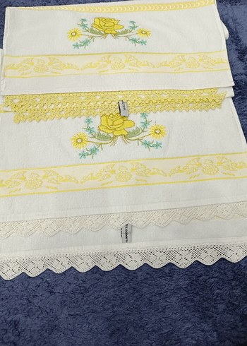 iki adet danteli havlu - Görsel 5