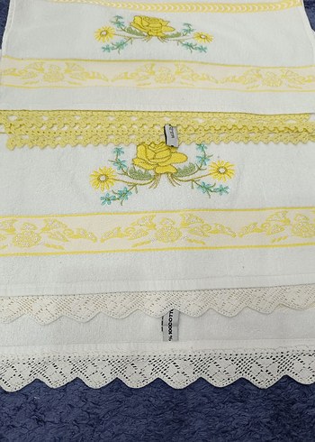 iki adet danteli havlu - Görsel 4