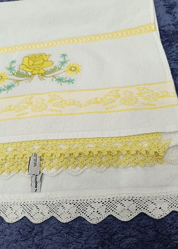 iki adet danteli havlu - Görsel 3