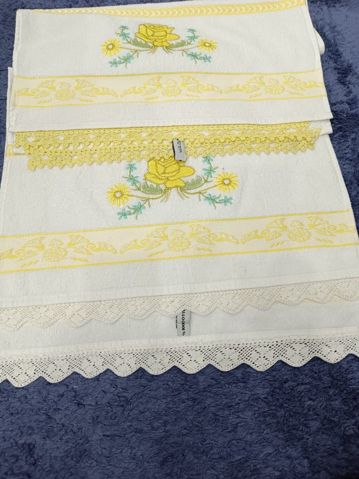 iki adet danteli havlu - Görsel 5