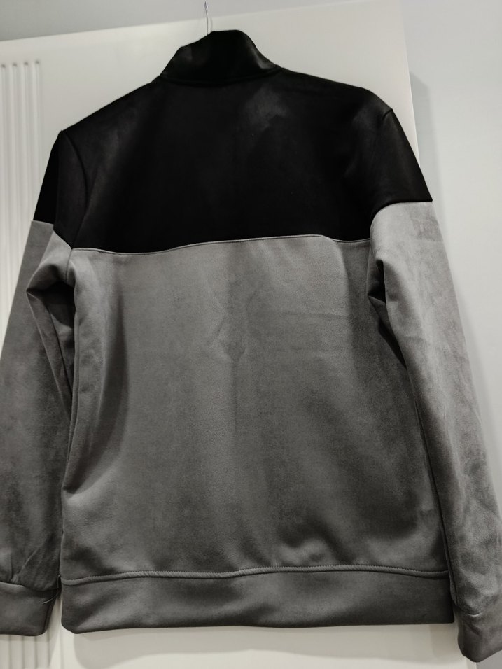 Erkek Gri Yarım Fermuarlı Sweatshirt - Görsel 5