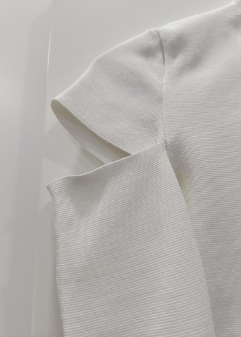 Beyaz Yarım Balıkçı Yaka Kadın Kazak - Görsel 2