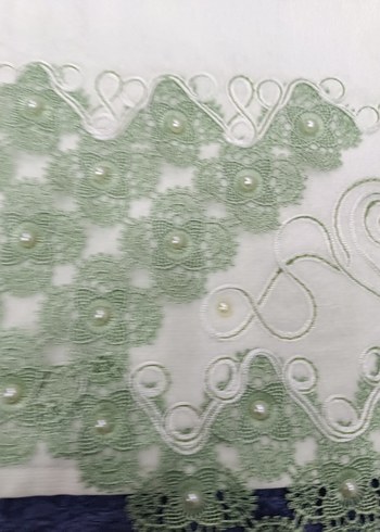 İşlemeli Beyaz Havlu - Görsel 5