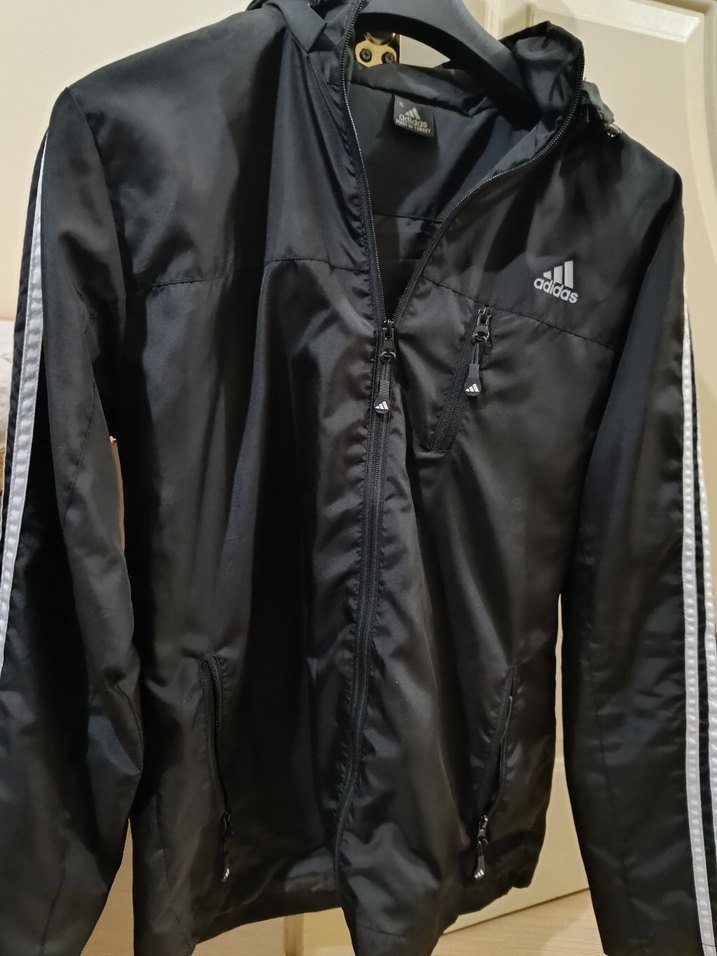 Erkek Siyah Spor Fermuarlı Yağmurluk - Görsel 3