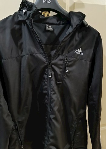 Adidas Siyah Fermuarlı Erkek Yağmurluk - Görsel 2