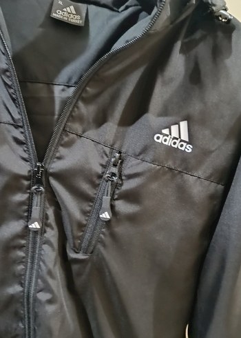 Adidas Siyah Fermuarlı Erkek Yağmurluk - Görsel 6
