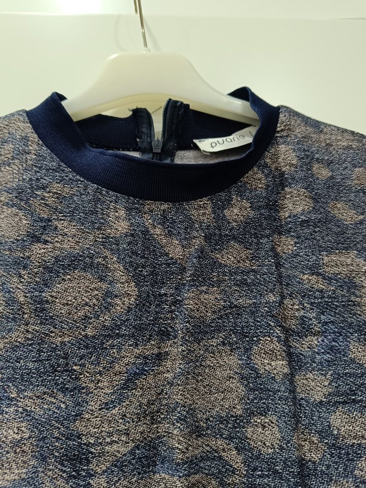 Gri Bohem Uzun Elbise, Salaş Kesim, Fırfırlı - Görsel 4