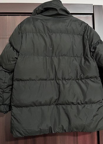 Düğmeli Siyah Kadın Kışlık Mont - Görsel 3